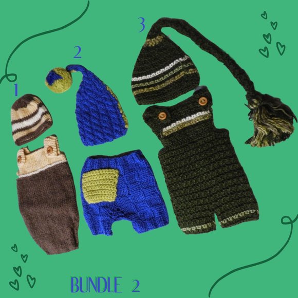 3 PC Newborn Photography Props - Picture 1 of 10